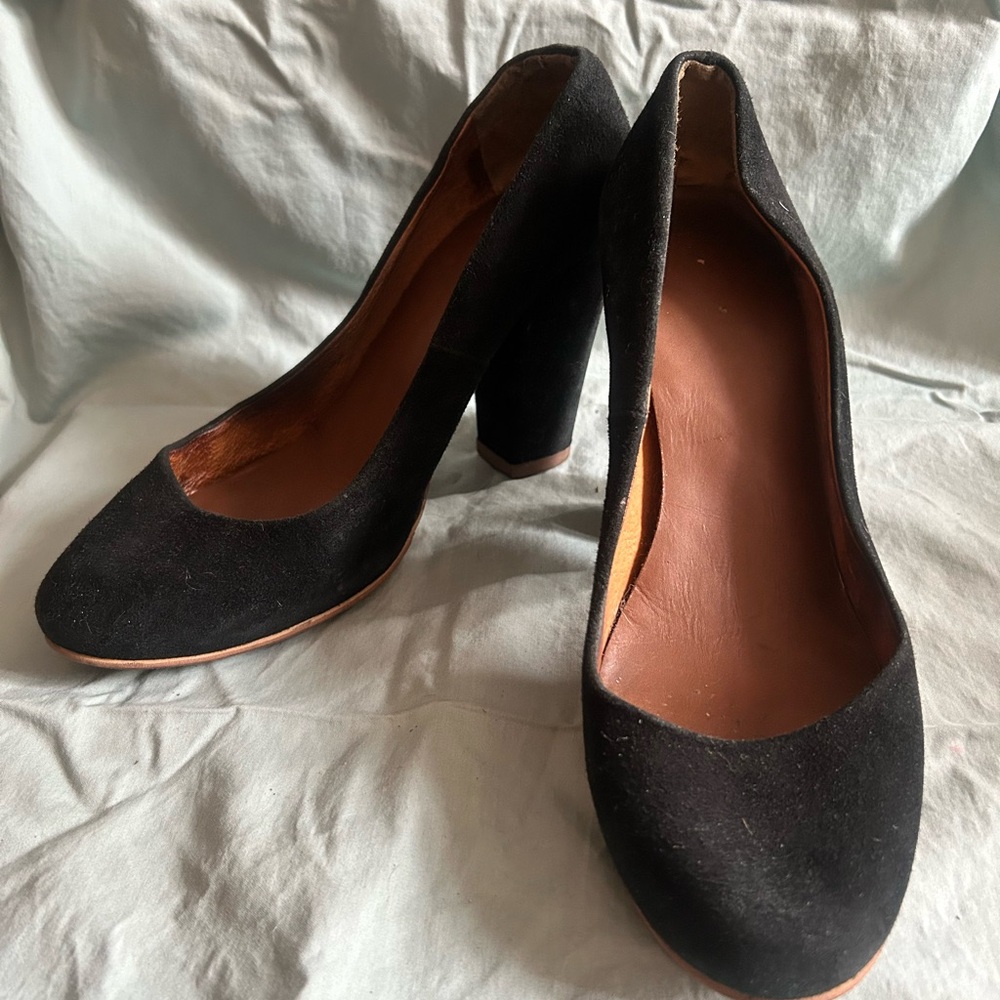 Madewell Black Suede Heels